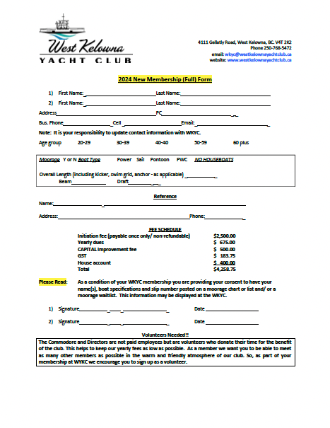 Membership Application Form